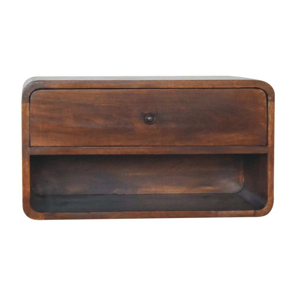 Artisan Large Chestnut Curve Floating Bedside - Artisan Furniture - Flyclothing LLC