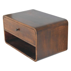 Artisan Large Chestnut Curve Floating Bedside - Artisan Furniture