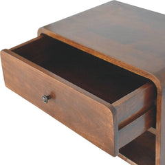 Artisan Large Chestnut Curve Floating Bedside - Artisan Furniture