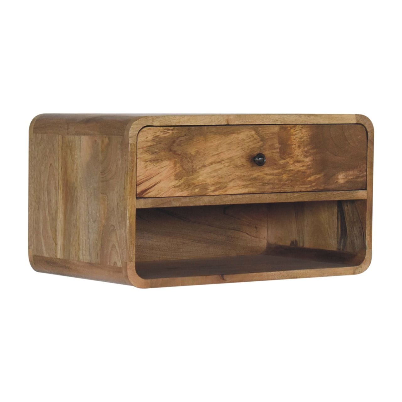 Artisan Large Floating Curve Open Slot Bedside - Artisan Furniture