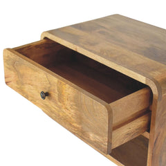 Artisan Large Floating Curve Open Slot Bedside - Artisan Furniture
