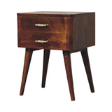 Chestnut T-Bar Nordic Nightstand - Artisan Furniture