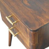Chestnut T-Bar Nordic Nightstand - Artisan Furniture - Flyclothing LLC