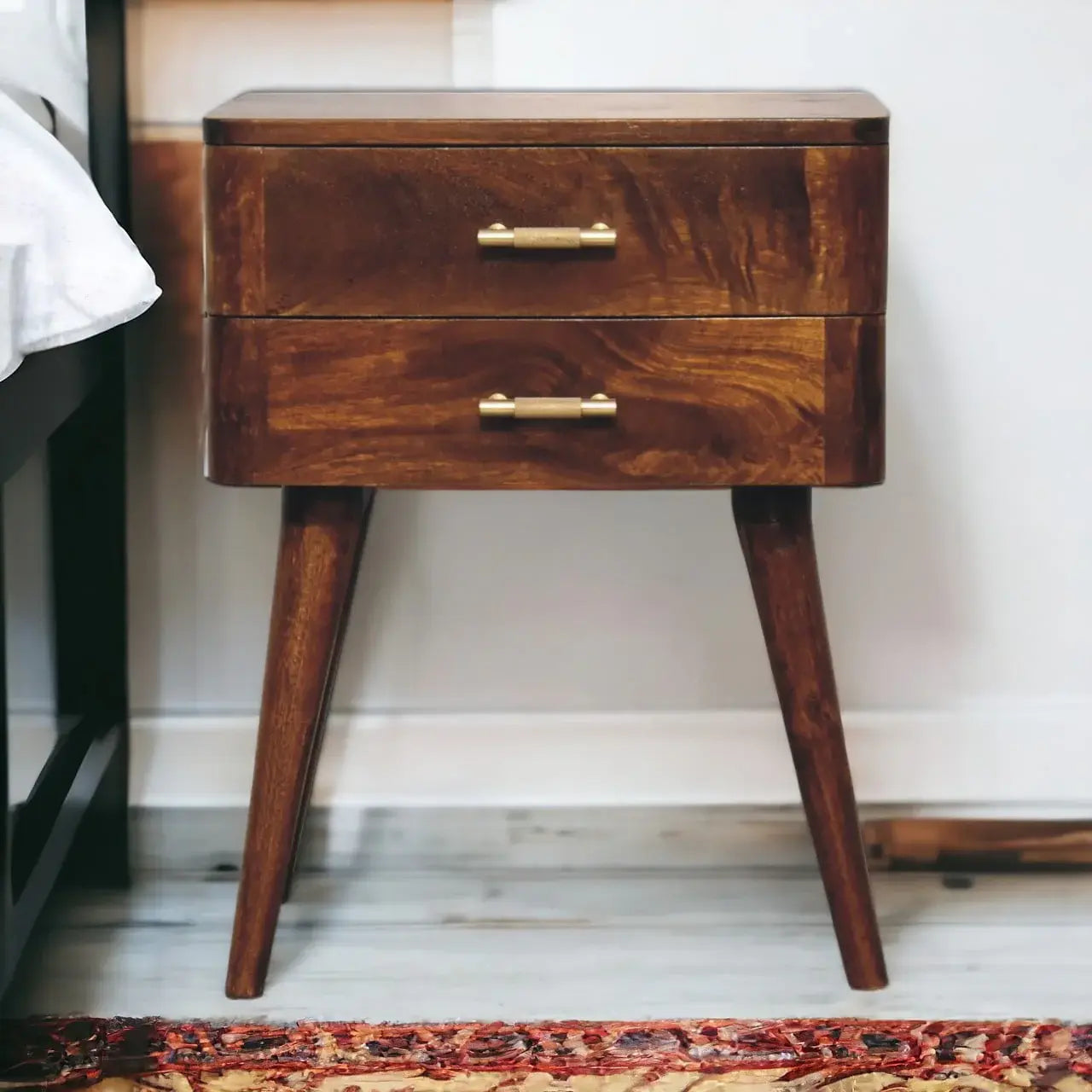 Chestnut T-Bar Nordic Nightstand - Artisan Furniture - Flyclothing LLC