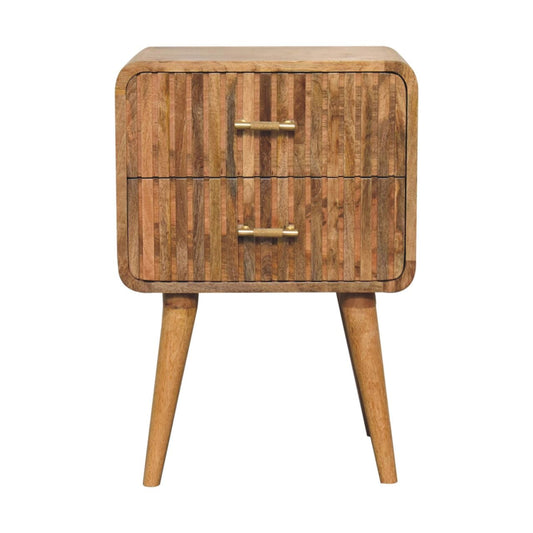 Artisan T-bar Ridged Nightsand - Artisan Furniture
