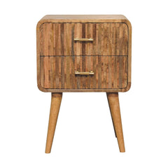 Artisan T-bar Ridged Nightsand - Artisan Furniture