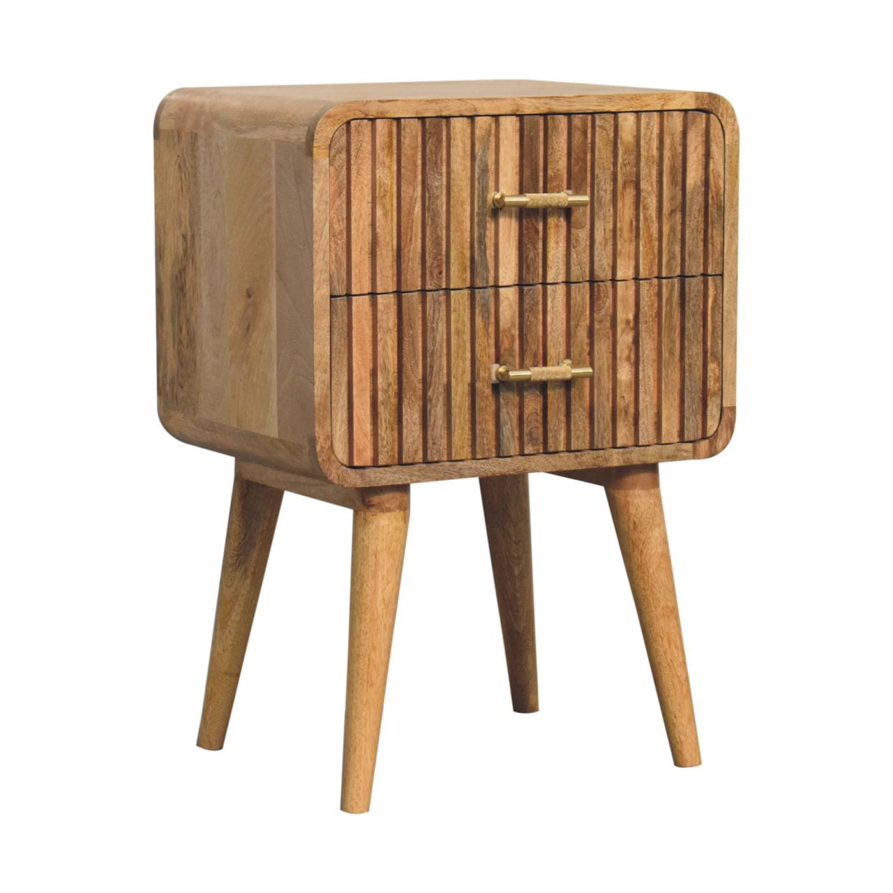 Artisan T-bar Ridged Nightsand - Artisan Furniture