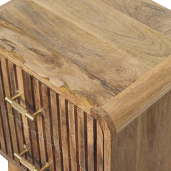 Artisan T-bar Ridged Nightsand - Artisan Furniture