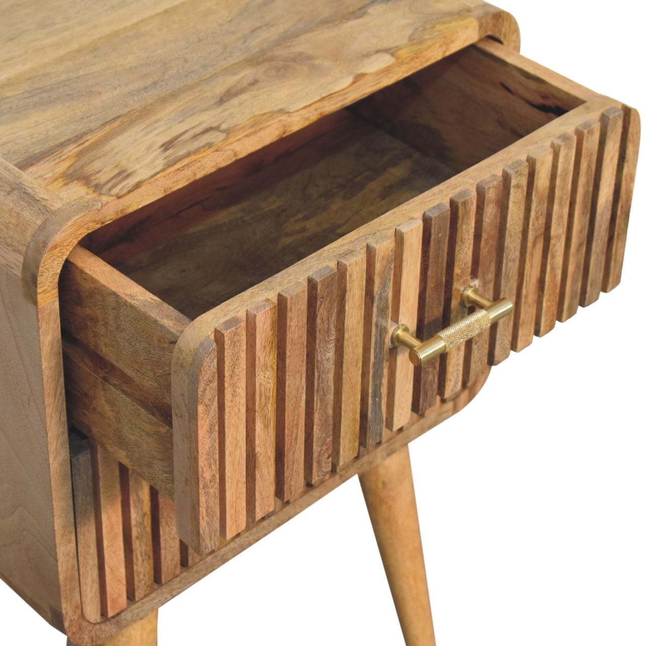 Artisan T-bar Ridged Nightsand - Artisan Furniture