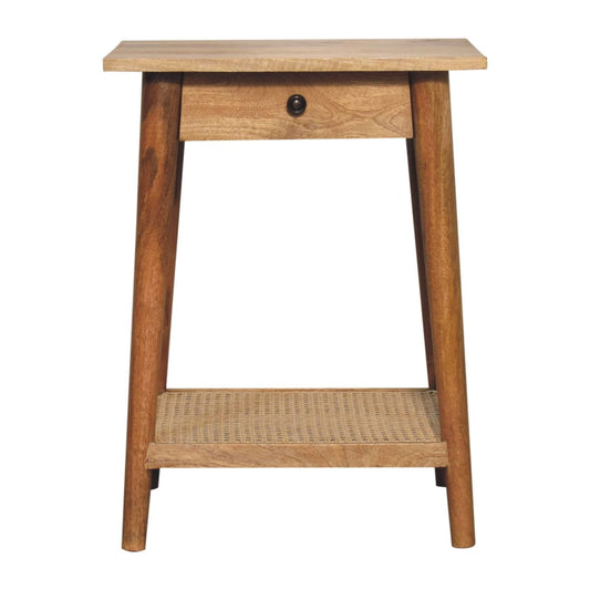 Artisan Woven Solid Wood End Table - Artisan Furniture