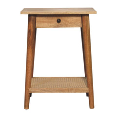 Artisan Woven Solid Wood End Table - Artisan Furniture