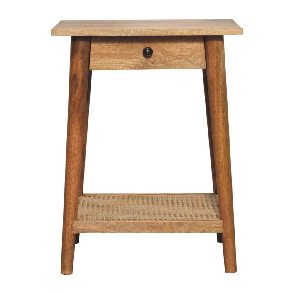 Artisan Woven Solid Wood End Table - Artisan Furniture - Flyclothing LLC