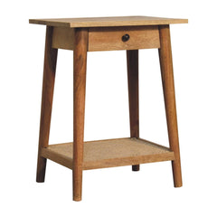 Artisan Woven Solid Wood End Table - Artisan Furniture