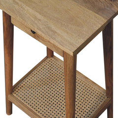 Artisan Woven Solid Wood End Table - Artisan Furniture