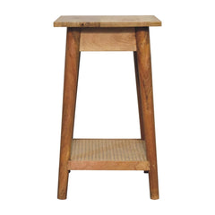 Artisan Woven Solid Wood End Table - Artisan Furniture