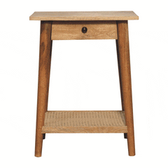 Artisan Woven Solid Wood End Table - Artisan Furniture