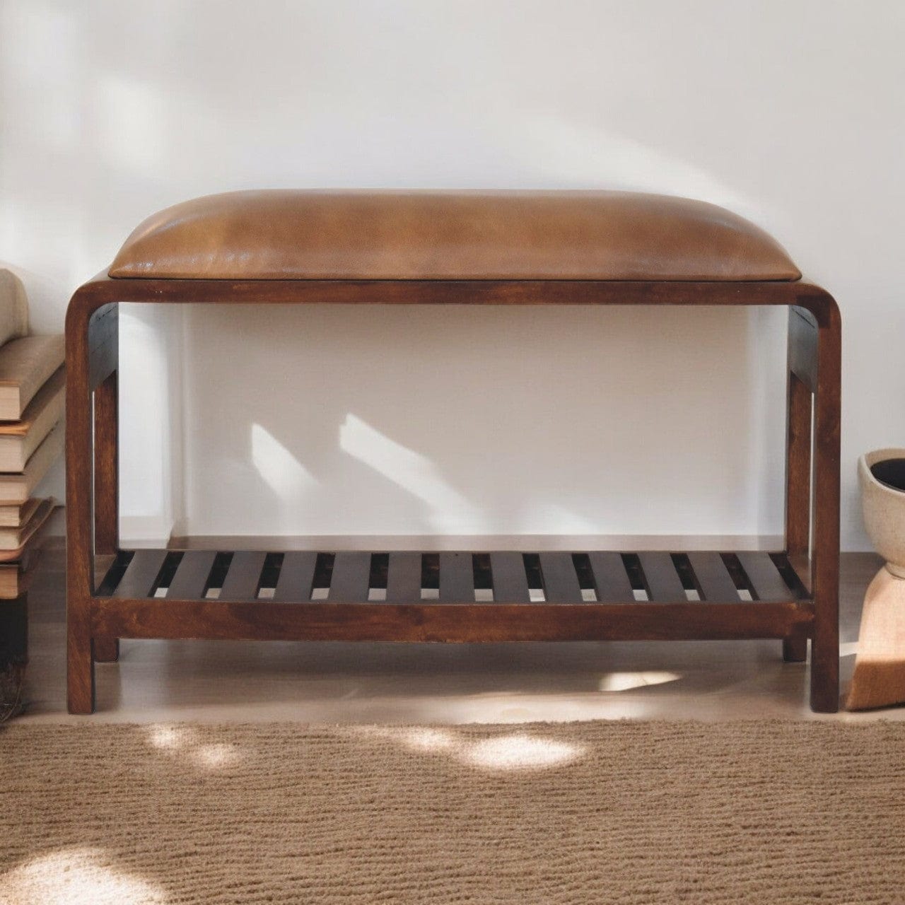 Artisan Buffalo Slatted Square Bench - Artisan Furniture