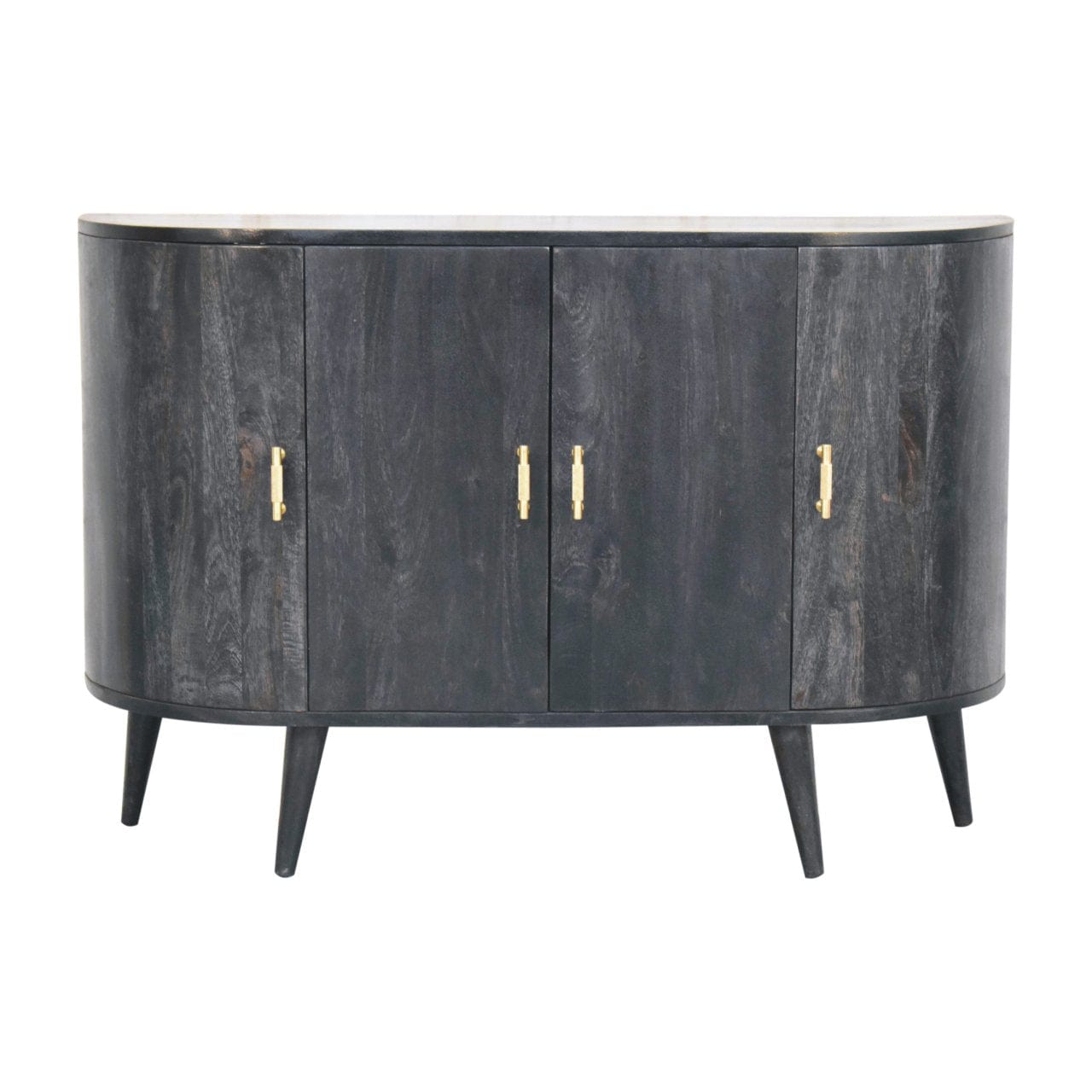 Artisan Ash Black T-Bar Quad Cabinet - Artisan Furniture