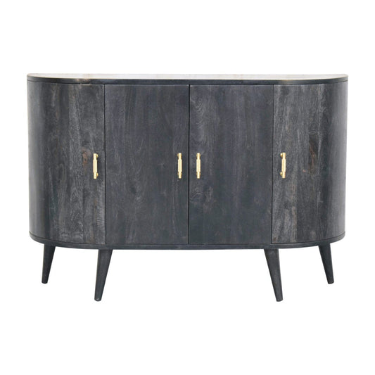 Artisan Ash Black T-Bar Quad Cabinet - Artisan Furniture