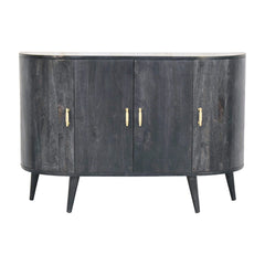 Artisan Ash Black T-Bar Quad Cabinet - Artisan Furniture
