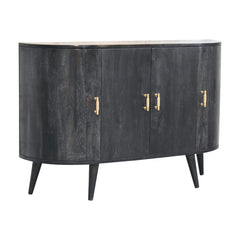 Artisan Ash Black T-Bar Quad Cabinet - Artisan Furniture
