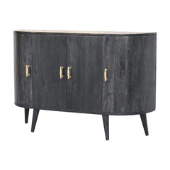 Artisan Ash Black T-Bar Quad Cabinet - Artisan Furniture
