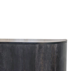 Artisan Ash Black T-Bar Quad Cabinet - Artisan Furniture