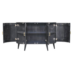 Artisan Ash Black T-Bar Quad Cabinet - Artisan Furniture