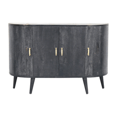 Artisan Ash Black T-Bar Quad Cabinet - Artisan Furniture