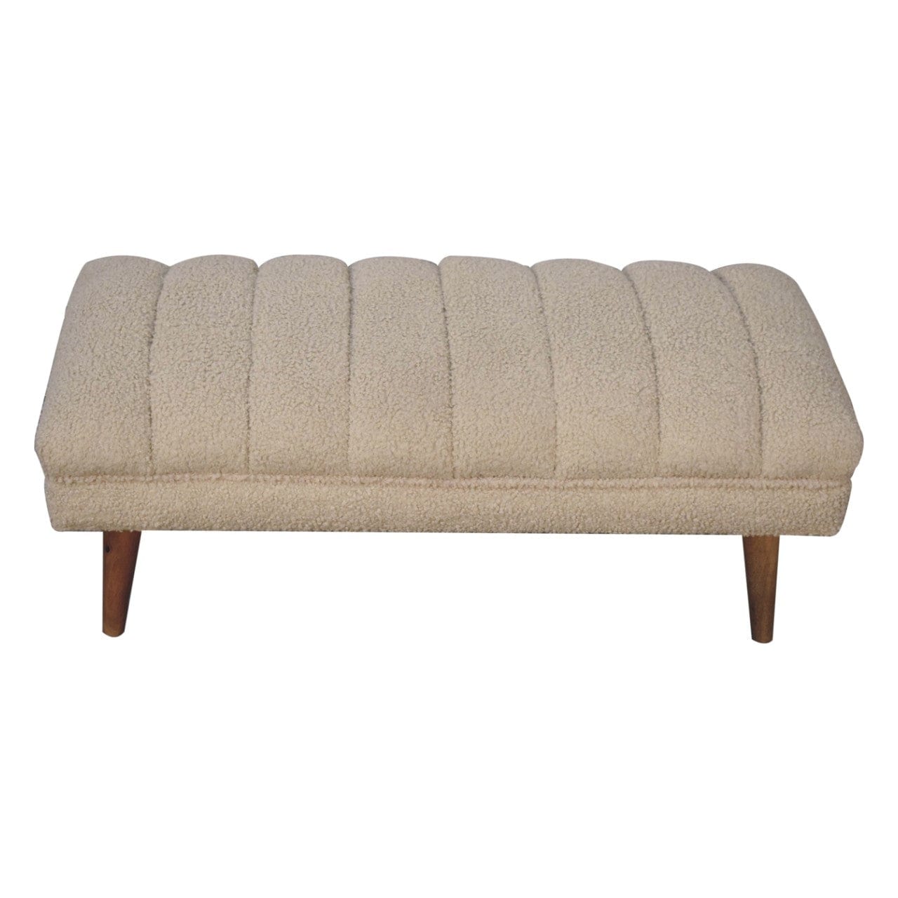 Artisan Cream Boucle Puffer Bench - Artisan Furniture