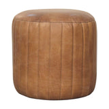 Artisan Buffalo Leather Boucle Footstool - Artisan Furniture - Flyclothing LLC