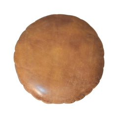 Artisan Buffalo Leather Boucle Footstool - Artisan Furniture