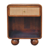 Artisan Chestnut Open Woven Bedside - Artisan Furniture - Flyclothing LLC