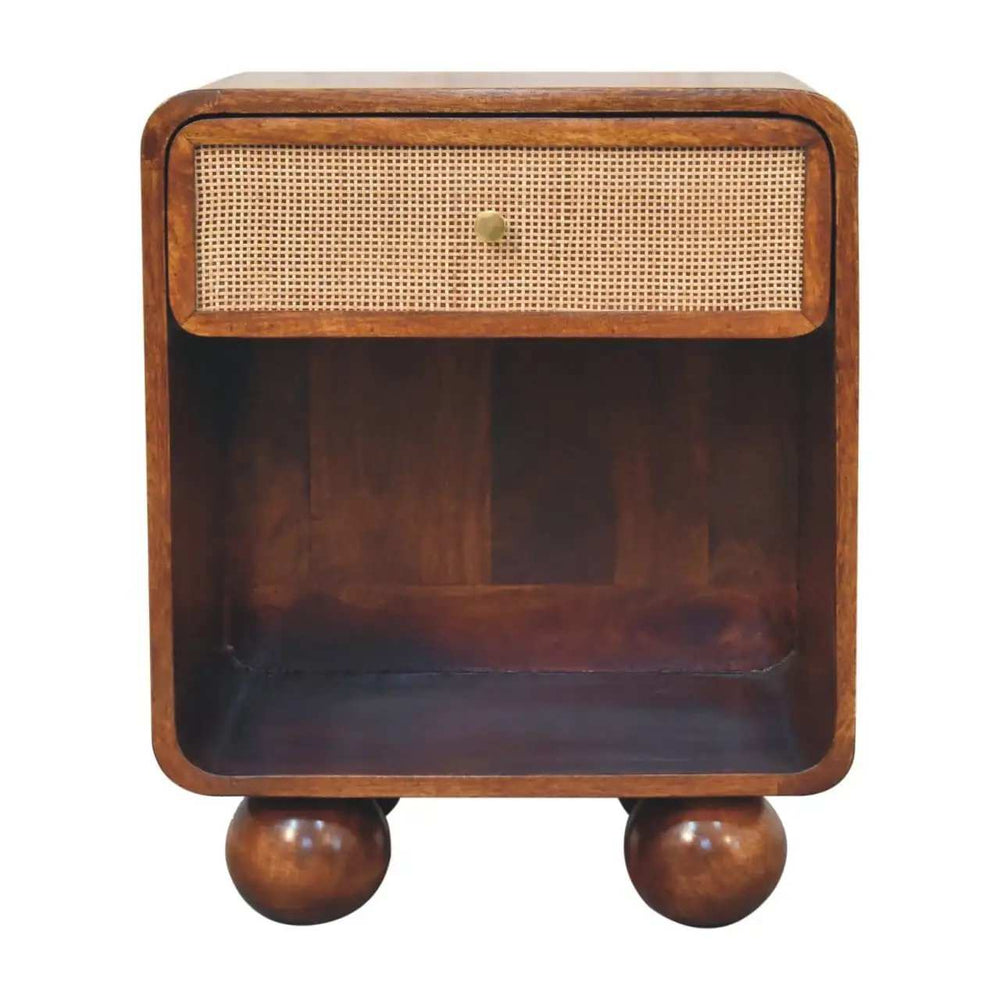 Artisan Chestnut Open Woven Bedside - Artisan Furniture - Flyclothing LLC
