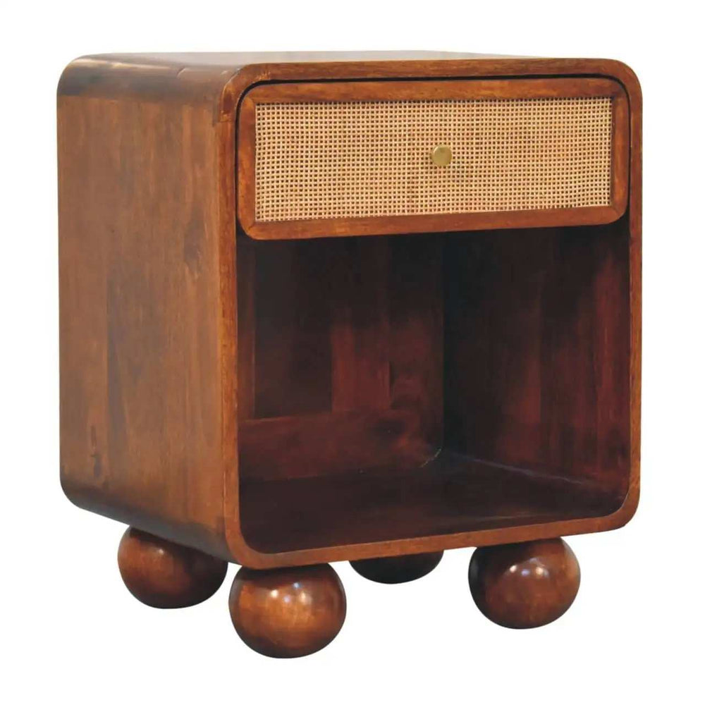 Artisan Chestnut Open Woven Bedside - Artisan Furniture - Flyclothing LLC