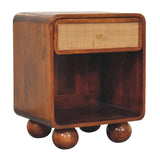 Artisan Chestnut Open Woven Bedside - Artisan Furniture - Flyclothing LLC