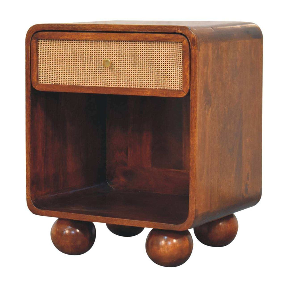 Artisan Chestnut Open Woven Bedside - Artisan Furniture - Flyclothing LLC