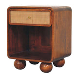 Artisan Chestnut Open Woven Bedside - Artisan Furniture - Flyclothing LLC
