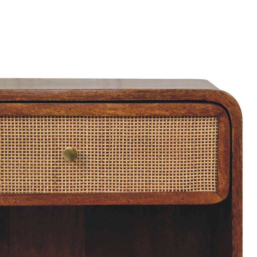 Artisan Chestnut Open Woven Bedside - Artisan Furniture - Flyclothing LLC