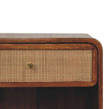 Artisan Chestnut Open Woven Bedside - Artisan Furniture - Flyclothing LLC