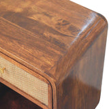 Artisan Chestnut Open Woven Bedside - Artisan Furniture - Flyclothing LLC