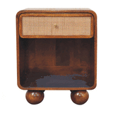 Artisan Chestnut Open Woven Bedside - Artisan Furniture - Flyclothing LLC