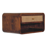 Artisan Chestnut Wall Mounted Open Woven Bedside - Artisan Furniture - Flyclothing LLC