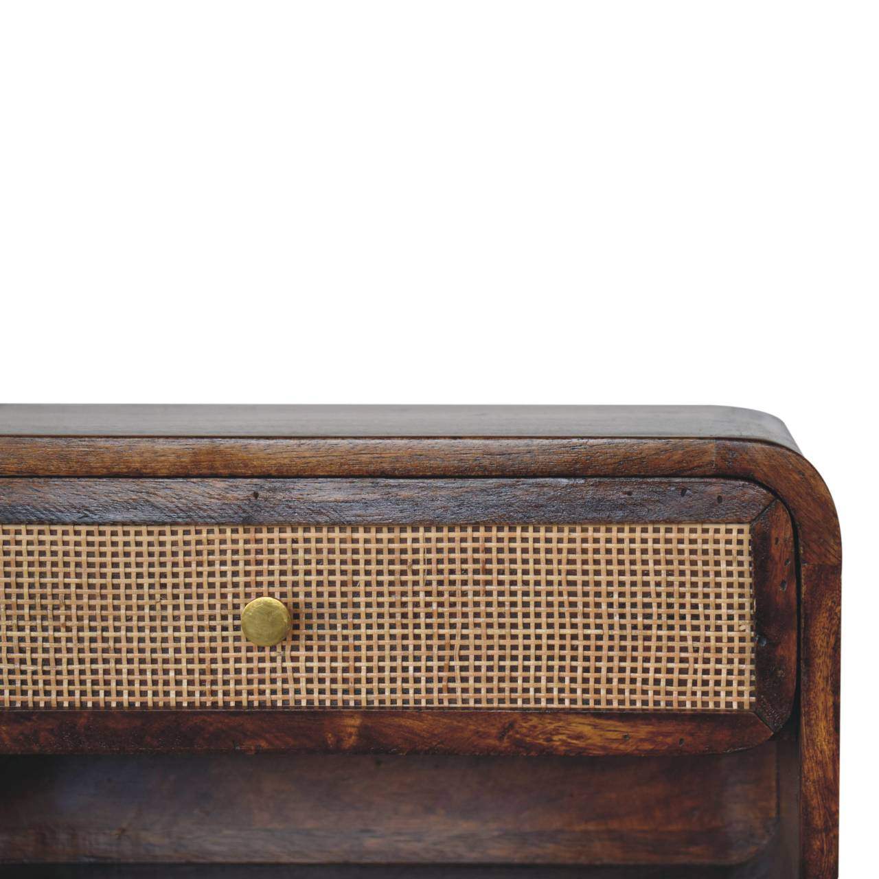 Artisan Chestnut Wall Mounted Open Woven Bedside - Artisan Furniture - Flyclothing LLC