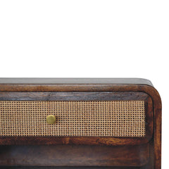 Artisan Chestnut Wall Mounted Open Woven Bedside - Artisan Furniture