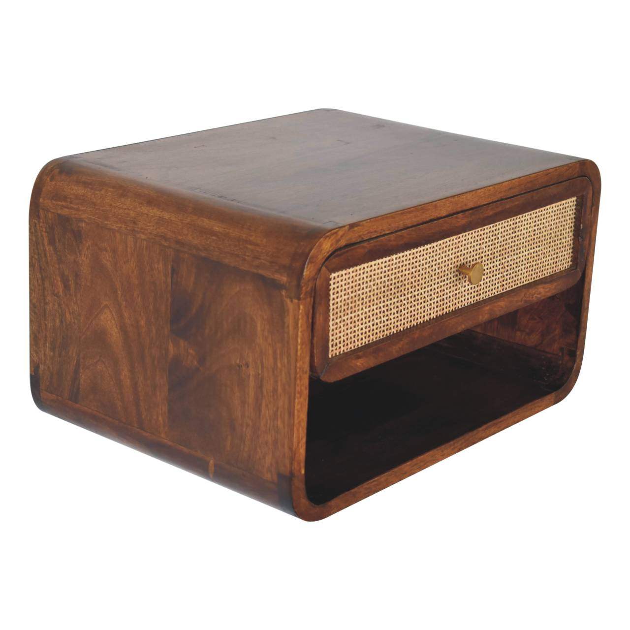 Artisan Chestnut Wall Mounted Open Woven Bedside - Artisan Furniture - Flyclothing LLC