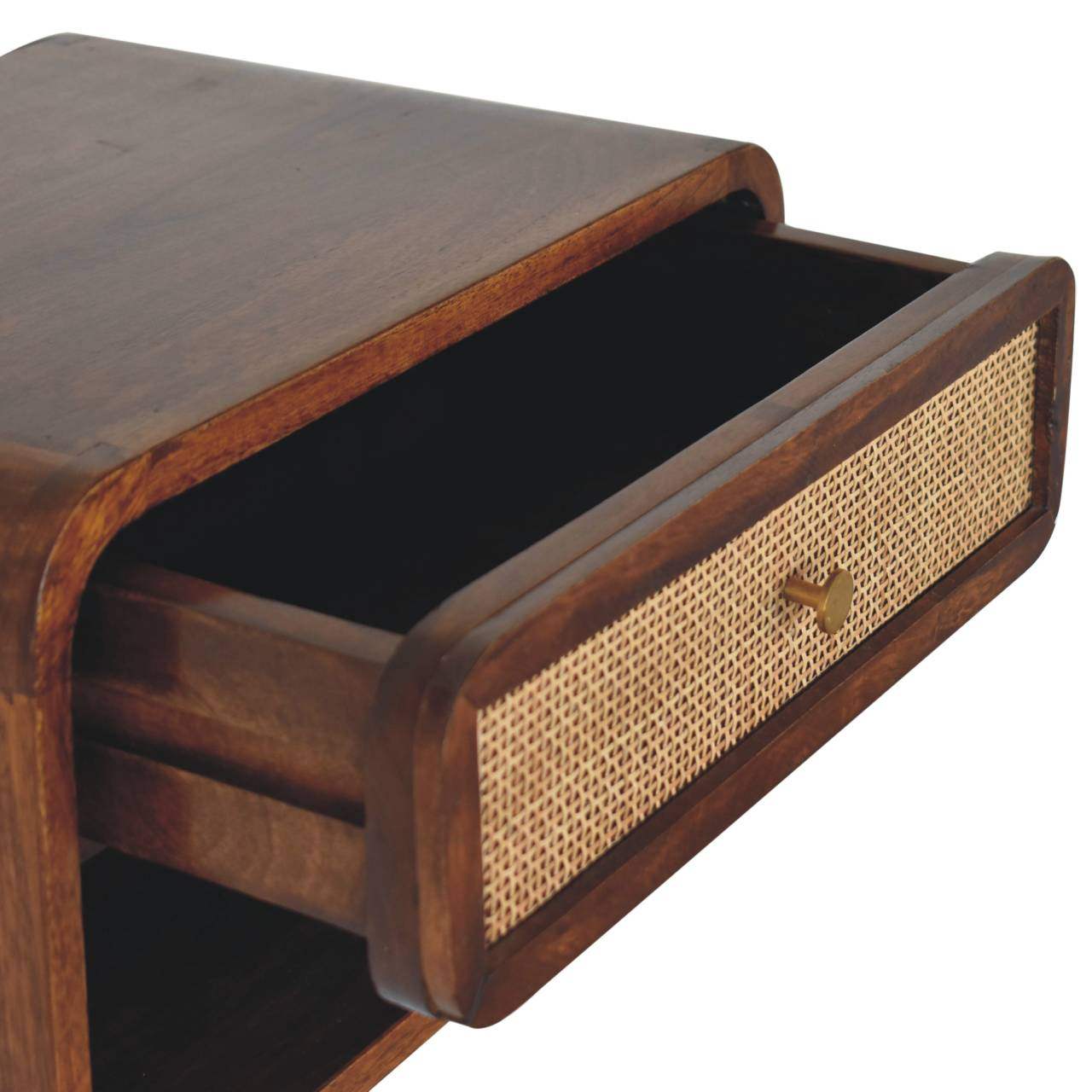 Artisan Chestnut Wall Mounted Open Woven Bedside - Artisan Furniture - Flyclothing LLC