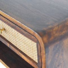 Artisan Chestnut Wall Mounted Open Woven Bedside - Artisan Furniture