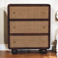 Artisan Chestnut Woven Chest - Artisan Furniture