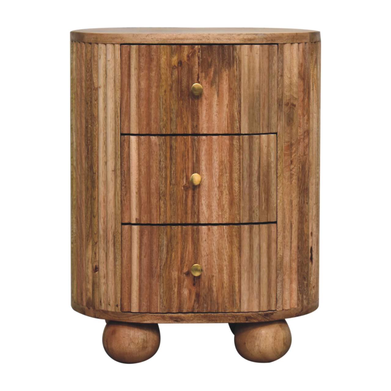 Artisan Soba Ball 3 Drawer Bedside - Artisan Furniture